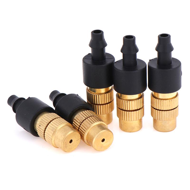5Pcs Portable Atomizing Sprayers for 4/7mm Hose Universal Copper Misting Fog  Cooling Nozzles