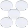 Tsukushi Science Acrylic Blocks, 40mm Diameter X 5mm Thick, 5 Pieces, Round Display Stand, Transparent, Clear Display Base, R40-5*5