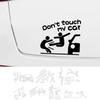 Funny Warning Bumper Sticker Decal Creative Car Decals PVC Waterproof Don't Touch My Car Warning Decal For Car Truck SUV Window