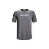 Outdoor Casual Training Sport Printed Crew Neck Pullover Short Sleeve T-Shirt Men Tops Gray 1361756-002