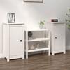 VidaXL 2x Buffets Storage Cabinets Storage Furniture Side Cabinets Living Room Lounge White 39x35x80 Cm Wood 813727
