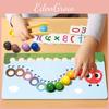 Kids Toy Wooden With Colorful Beads Caterpillar Early Education Cognitive Skills
