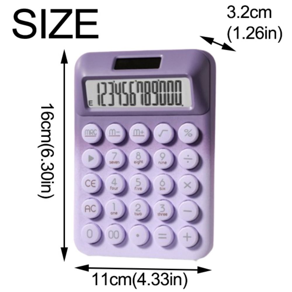 High-value Solar Desktop Calculator Candy Color Finance Calculator Financial Institution