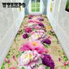 Green Grass Corridor Carpet Hotel Long Corridor Carpet 3D Living Room Area Carpet Kitchen Aisle Mat Home Entrance Hall Mat