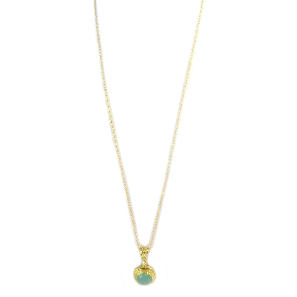 Les Trésors De Lily [P2298] - Gold-plated Artisanal Necklace 'Princesse Ottomane' Golden Green