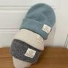 Autumn and Winter Knitted Wool Hat Trendy Korean Style Autumn and Winter Versatile Warm Solid Color Big Head Cold Hat for Men and Women