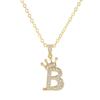 Zircon Crown Necklace New Necklaces Fashion Women's Necklace Pendant Simple English Letter Necklace