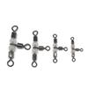 10Pcs Durable Splitter Luminous Wivels Bearing Fishing Pin Line Connector Trident 3 Way Ring Rolling