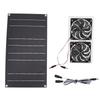 Solar Panel Fan Kit 100W Dual Fans IP67 Waterproof Low Noise Wide Application Solar Powered Fan For