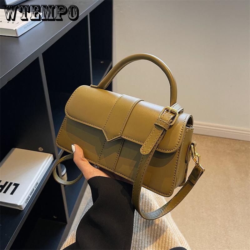 Ins-style High-end Westernized Women's Shoulder Bag Trendy Fashion Retro Portable Small Square Bag with Texture Versatile Small Cross-body Bags
