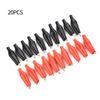 20 Pcs Black Red Soft Plastic Coated Testing Probe Mini Test Clips