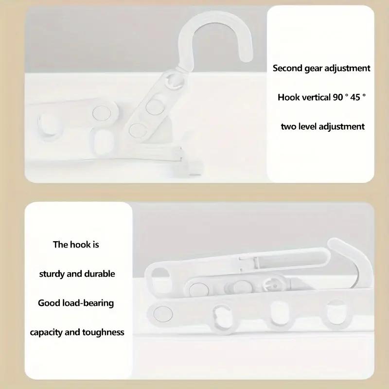 Portable Foldable Travel Hanger Folding Clothes Drying Rack Travel Hangers Hanging Rack with 5 Holes for Hotel Camping Travel