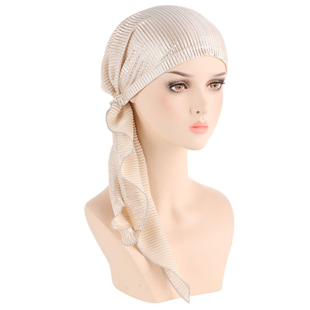 Cover Women Headscarf Headwear Headwrap Cancer Chemo Cap Pre-Tied Bonnet Beanie Cap Muslim Hijab