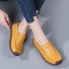 Spring and Autumn Single Shoes Women's Flat Flat Heel Peas Women's Shoes Cowhide Large Size Women's Shoes Casual Shoes