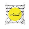 45x45cm Fashion Yellow Geometric Printing Pillowcase Sofa Hotel Office Seat Lumbar Cushion  Cover Home Decoration