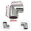 2PCS 22/25/30/32mm 2 Way Boat Hand Rail Fitting 316 Stainless Steel 90 Degree Elbow Pipe Connector for Marine Yacht Boat Accessories