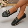 Fashion Fashionable Chain Decor Women Flat Loafers Casual Daily Slip-On Breathable Women Work Shoes Comfortable for Work Zapatos Mujer