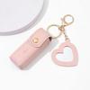 Mini Heart Mirror Lipstick Pouch: Portable Makeup & Coin Purse Keychain