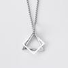 Men Necklace Triangle Square Pendant Necklace Dating Work Party Versatile Style Necklace Clothing
