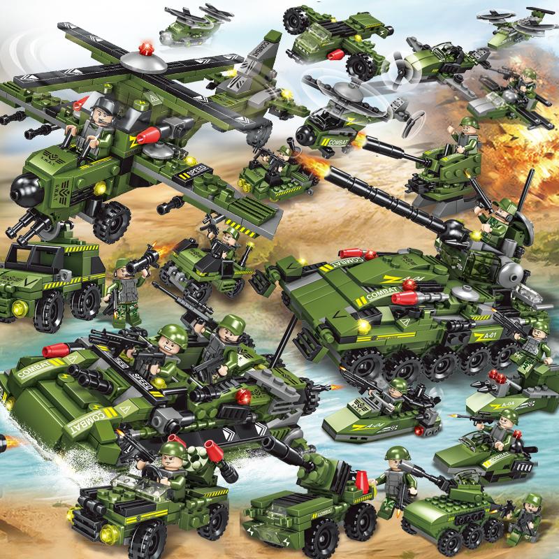 Domibro Military Building Blocks WW2 Tank Army Bricks Toys for Boys Birthday Gift