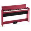 KORG Electronic Piano 88 Keys C1 Air RD Red Made In Japan Made of Warm Wood Genuine Headphones and Pedals Included