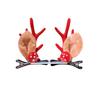 1 Pair Kids Reindeer Antler Hair Clips Soft Plush Christmas Hairpin for Baby Girl Toddler Cute Photo Prop Party Hair Accessory
