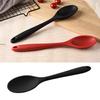 Durable Anti-rust Wear-resistant Ergonomic Handgrip Dining Silicone Non Stick Oval Spoon for Dorm Fruit Spoon