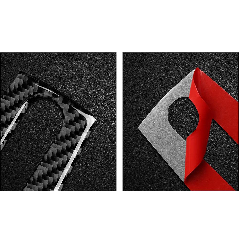 3Pcs Carbon Fiber Steering Wheel Cover Wear-Resisting For Ford Mustang 2005-2009