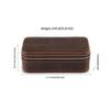 Vintage Crazy Horse Leather Travel Watch Box - Genuine Leather Zippered Storage for Single Watch