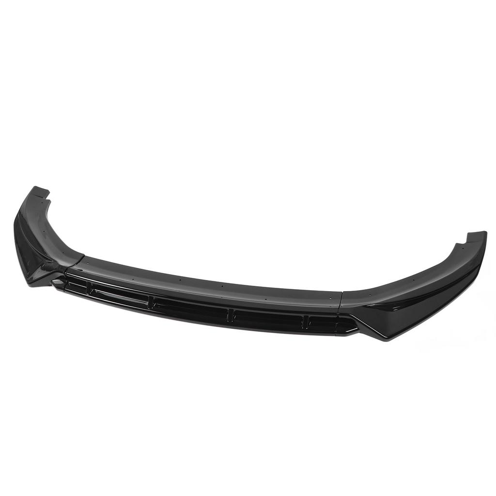 3Pcs Front Bumper Lip Spoiler Glossy Black Enhanced Aerodynamics Front Lip Spoiler Splitter Protecto