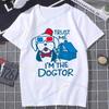 Dog Doctor Unisex T-shirt Cute Vintage Unisex Shirts Funny Gifts Streetwear Tops Unisexs Clothes Top Women Y2k Harajuku Clothing Unisex