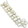 Mother Of Pearl Gemstone Handmade 925 Silver Bracelet 7-8" JCB326-18