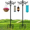 Patio Stand Stable 5 Prong Base Heavy Duty Anti-rust Outdoor Garden Bird Feeder Hook Holder Flower Plant Basket Hanger Solar Light Lantern Pole Stand