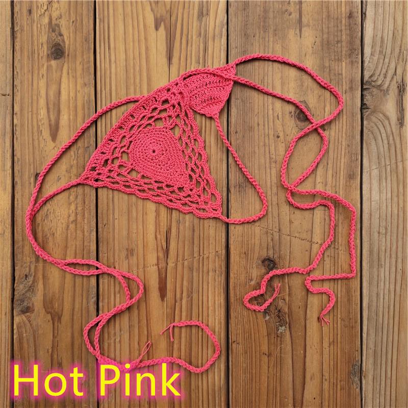 Handmade Crochet Bikini Micro Briefs, 13 Colors - Sexy European American Style, All-Cotton Mini Swim Briefs.