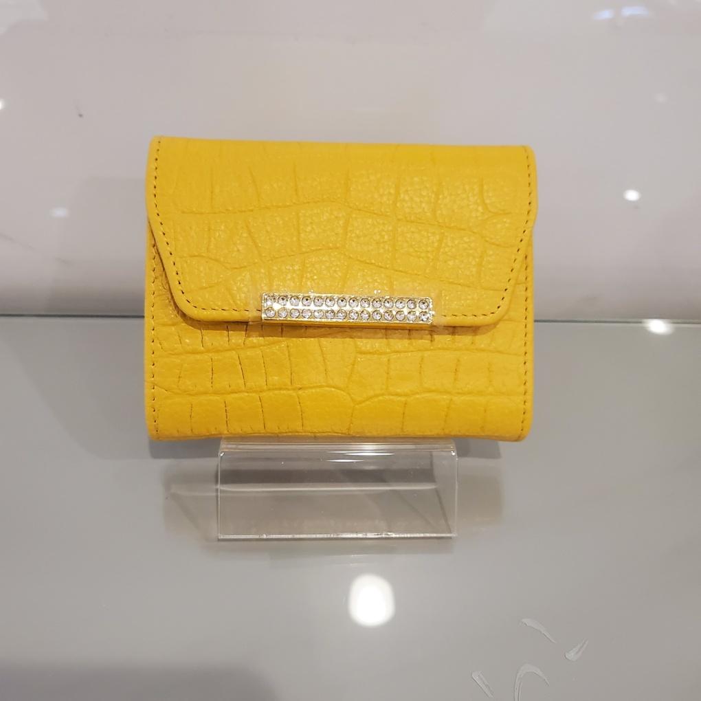 Moncross Cubic Point Women's Cowhide Half Wallet YEAW-9165