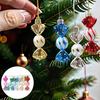 6Pcs/Box Christmas Hanging Candy Ornament with Lanyard Unbreakable Reusable Electroplating Holiday Decoration Xmas Tree Small Sweet Pendant