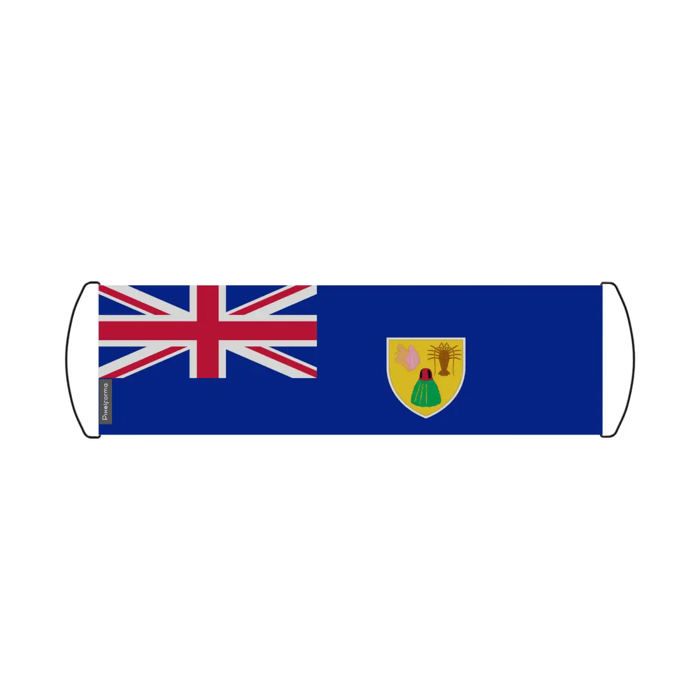Drapeau - Îles Turques-et-Caïques - 24 X 70 Cm - Polyester - Imperméable - Recto/verso