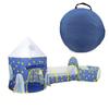3pcs Baby Tent Kid Crawling Tunnel Play Tent Indoor Children Toddler Toy Ball PoolBlue