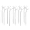 10pcs Plastic Curved Golf Tees White Durable Lightweight Accessory for Training Practicing
