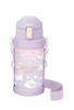 OSK Water Bottle for Children 600ml Unicorn Purple with Shoulder Strap Direct Drinking Bottle SBR-600D