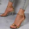 Summer Sexy Stiletto Heel Slides Women Fashion Ankle Buckle Party Dress High Heels Shoes Woman Open Toe Luxury Sandalias Mujer