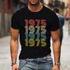 Vintage 1975 Graphic Print Tees T-Shirts Graphic T Shirts Women Unisex T-Shirt Summer Clothing Birthday Oversize Tshirt Street Soft Tops