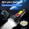 9 LED Super Bright Flashlight Rechargeable Outdoor Multi-function Waterproof LED Long-range Spotlight Battery Display COB Light