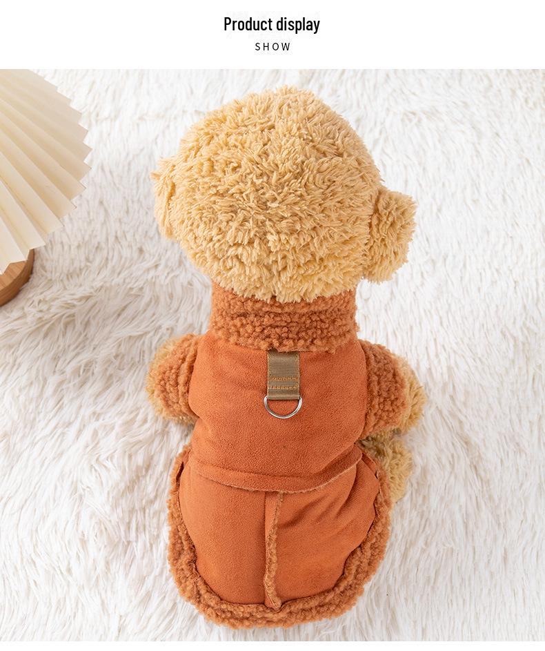 Plush Pet Winter Vest for Small Dogs and Cats - Fits Teddy, Bichon, Pomeranian, Poodle