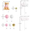 Teddy Bear Cake Topper Decorations Set, Bear Balls Cake Decoration for Boys and Girls Gender Reveal Party Baby Shower Supplies
