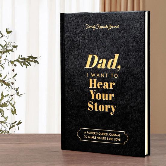 Dad I Want To Hear Your Story Journal Soft-Touch Faux Leather Notebook