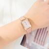 Women Watch Rectangle Dial Faux Leather Strap Quartz Movement Ladies Girls Casual Wristwatch Fashion Jewelry Birthday Gift