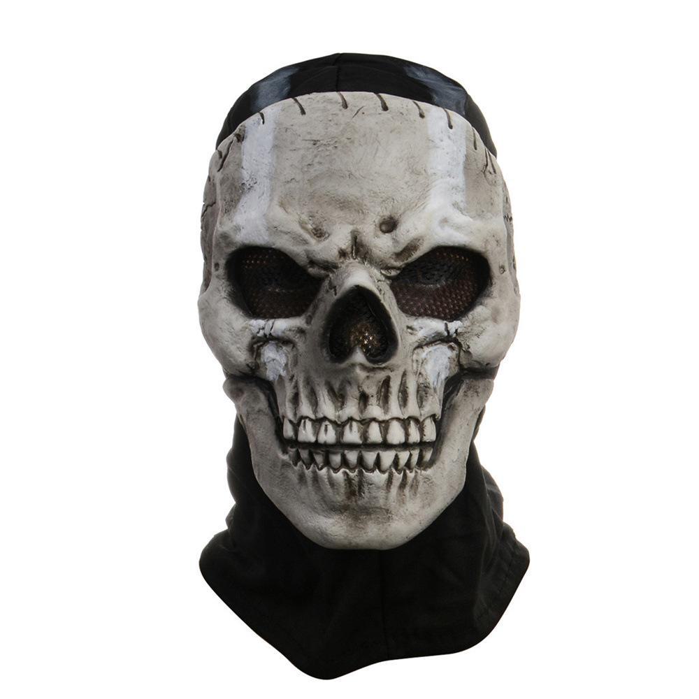 Call of Duty Warzone Ghost Skull Face Mask - Black Cloth Head Cover