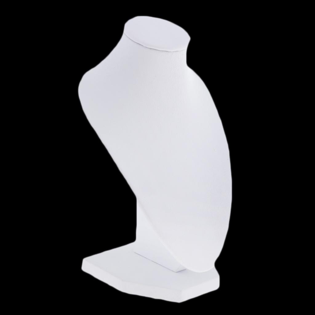 Velvet Necklace Bust Display Stands Pendant Chain Jewelry Rack Black