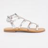 Women's Silver Ohlala Rhinestone Gladiator Sandals